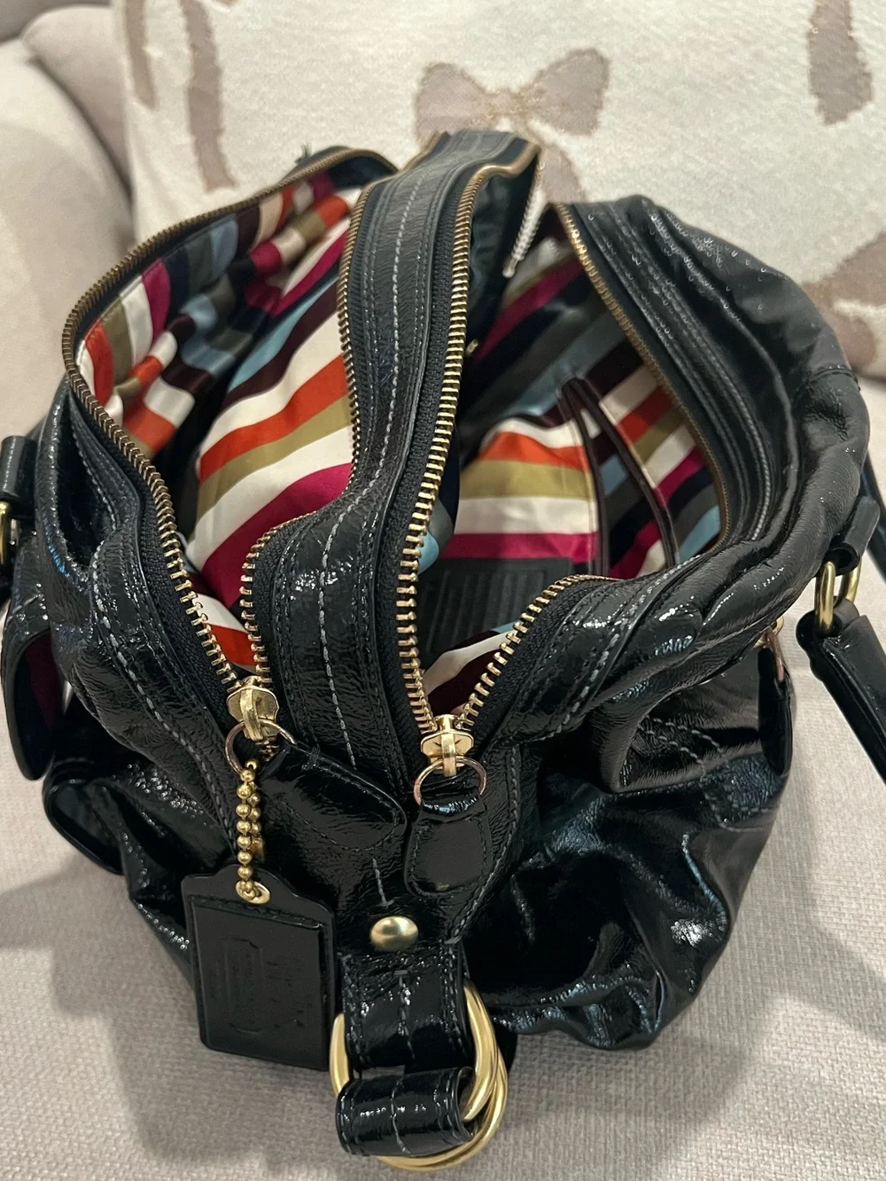 Vintage Coach Archive Limited Edition Patent Peyton Satchel